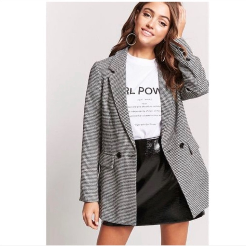 DONATING 4/15 MAKE AN OFFER Oversized Houndstooth Boyfriend Blazer